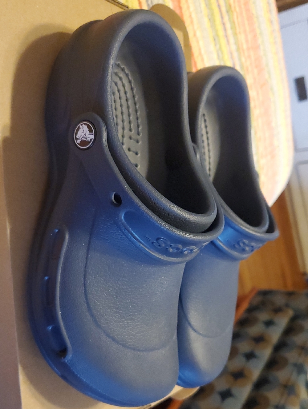 CROCS  Work Women's Classic Clog Mules in Navy Blue